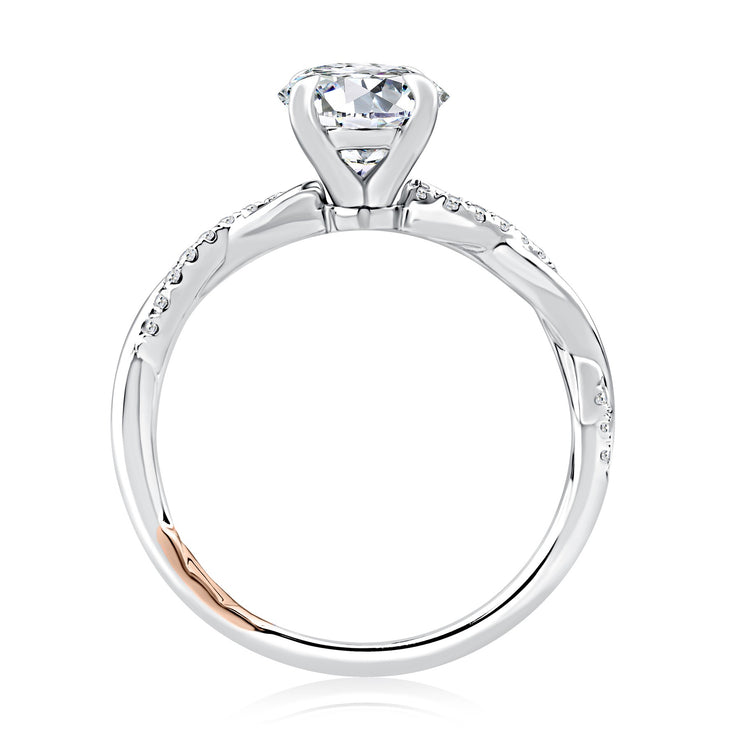 A Jaffe - Twist Shank Diamond Engagement Ring Setting