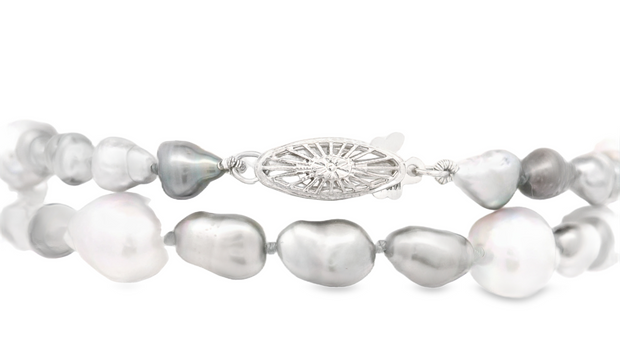 Baroque Gray Akoya & Keshi Pearl Necklace