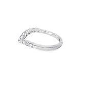 PAVE DIAMOND “V” CONTOUR WEDDING BAND – 0.50 TCW