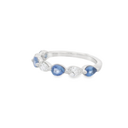 Alternating Sapphire & Diamond Band