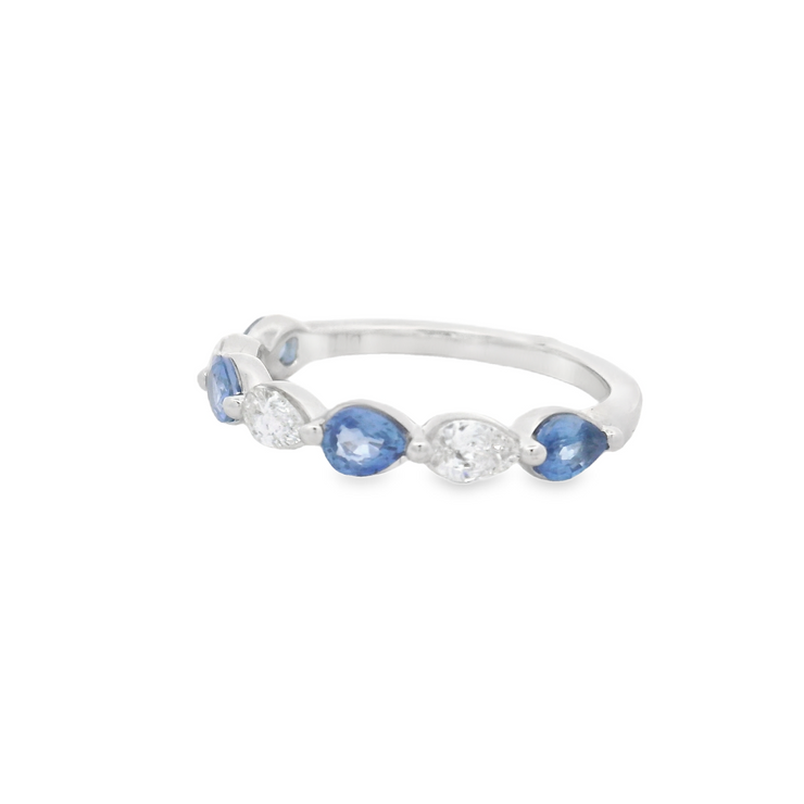Alternating Sapphire & Diamond Band