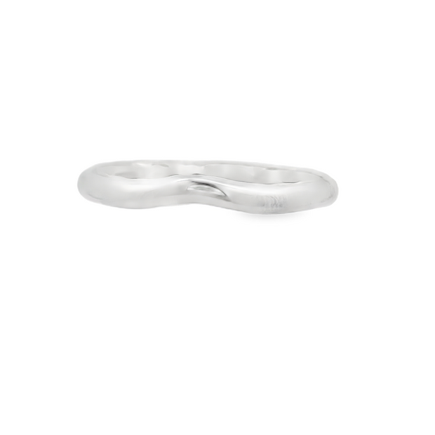 A Jaffe - Contour White Gold Wedding Band