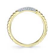 Shy Creation - Diamond Ribbed Ring