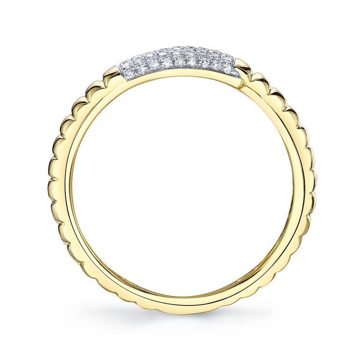 Shy Creation - Diamond Ribbed Ring