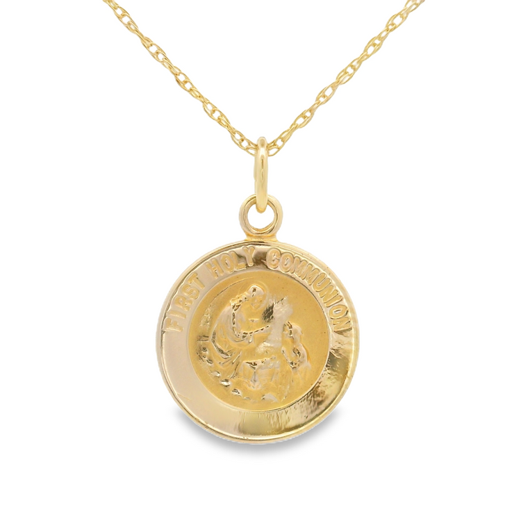 Yellow Gold First Communion Pendant