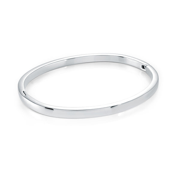Italgem - Stainless Steel 4Mm Curved Bangle Bracelet