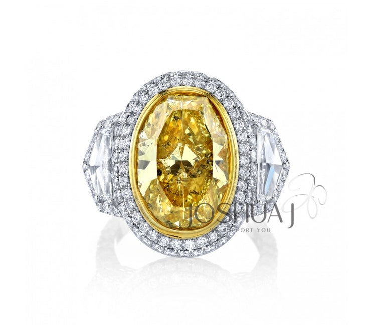 JOSHUA J - YELLOW & WHITE DIAMOND RING