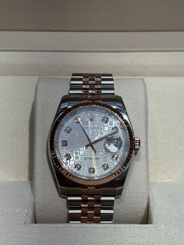 ROLEX DATEJUST, DIAMOND COMPUTER DIAL, ROSE GOLD