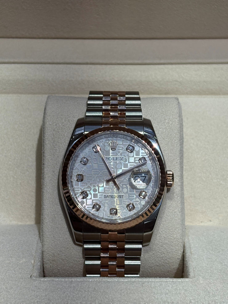 ROLEX DATEJUST, DIAMOND COMPUTER DIAL, ROSE GOLD