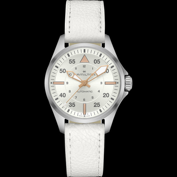 Hamilton - Khaki Aviation Pilot Auto - White