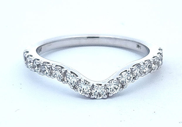PAVE DIAMOND CONTOUR WEDDING BAND – 0.50 TCW