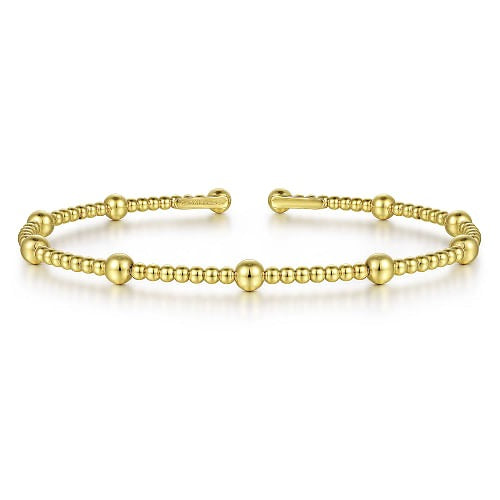 GABRIEL - BEADED GOLD BANGLE BRACELET