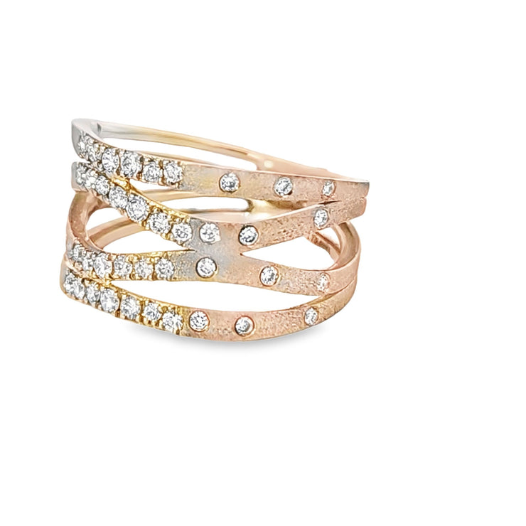 DILAMANI - MULTI ROW SCATTERED DIAMOND RING