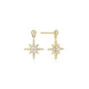 Ania Haie - Gold Plated Dangling Nova Star Stud Earrings