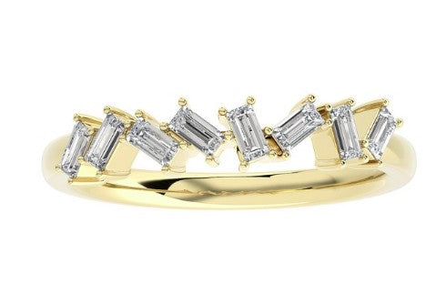 Angled Baguette Diamond Ring
