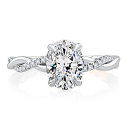 A Jaffe - Twist Shank Diamond Engagement Ring Setting