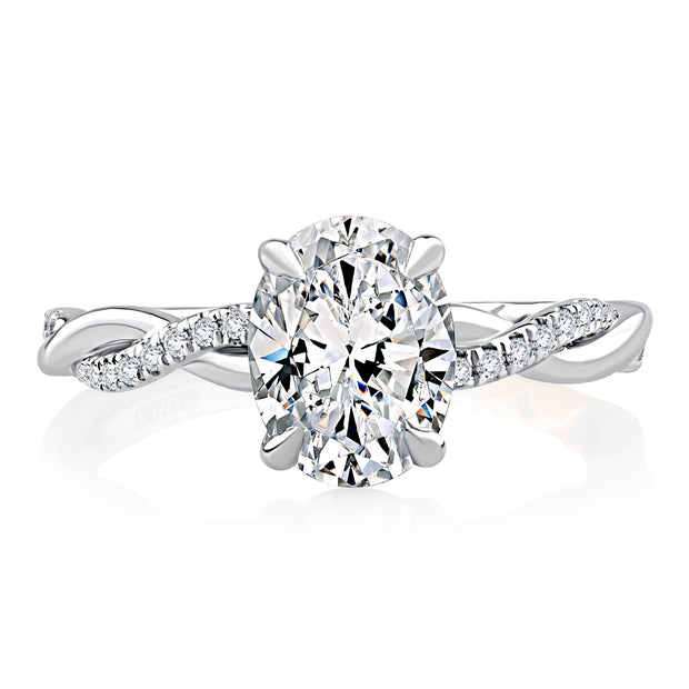 A Jaffe - Twist Shank Diamond Engagement Ring Setting