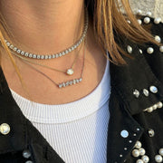 Various Shape Diamond Bar Pendant