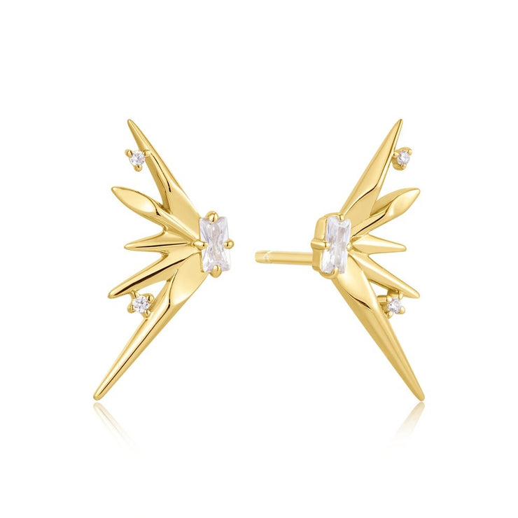 ANIA HAIE - GOLD STATEMENT SPIKE STUD EARRINGS