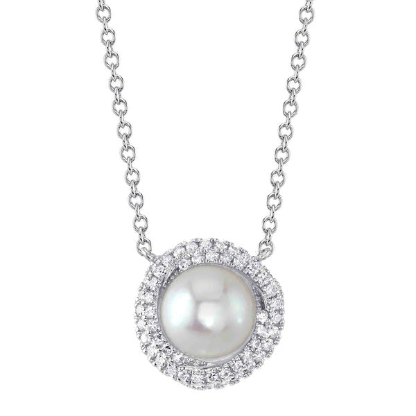 Shy Creation - Pearl & Diamond Pendant