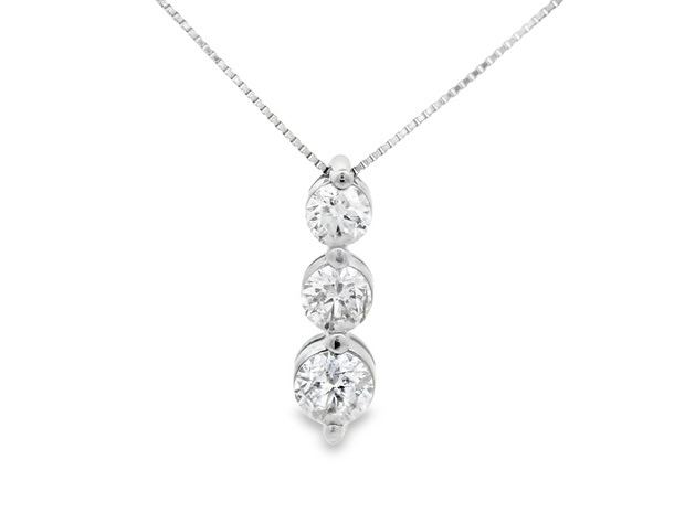 Vertical Graduated Diamond Pendant