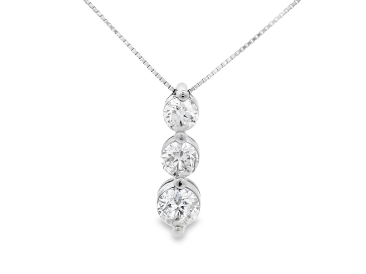 Vertical Graduated Diamond Pendant