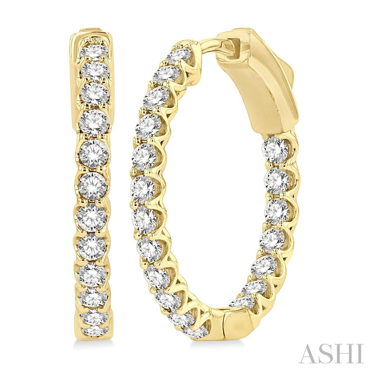 ASHI – DIAMOND IN & OUT HOOP EARRINGS