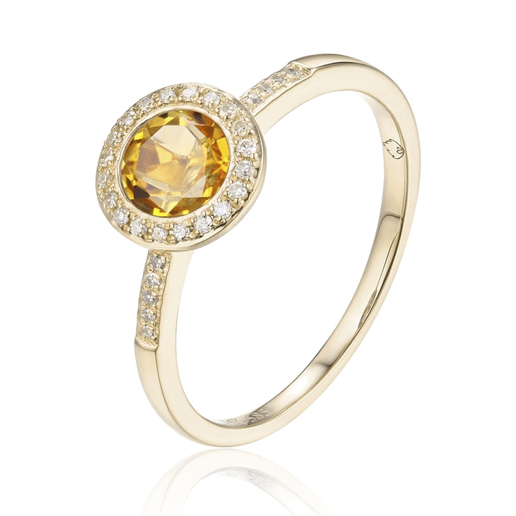 LUVENTE – CITRINE & DIAMOND RING