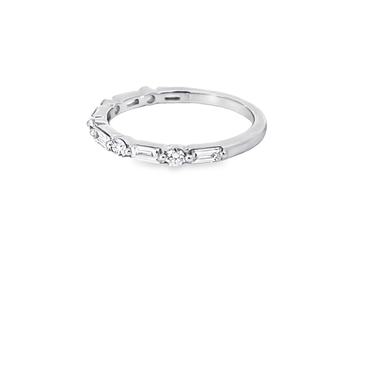 ALTERNATING SHAPES DIAMOND WEDDING BAND – 0.50 TCW