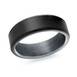 MALO - MENS TANTALUM & CARBON FIBER MENS WEDDING BAND