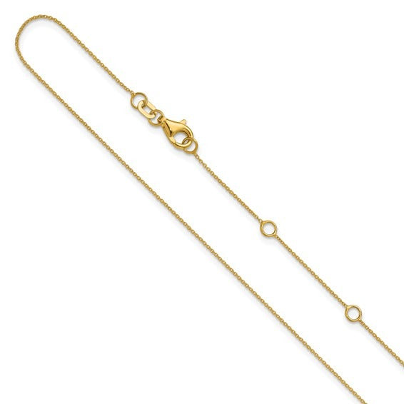 YELLOW GOLD ROUND CABLE CHAIN 18"