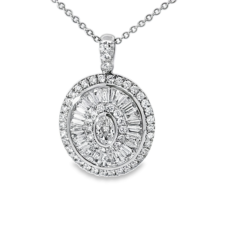 OVAL DIAMOND PENDANT