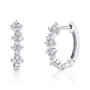 Shy Creation - Diamond Huggie Hoop Earrings
