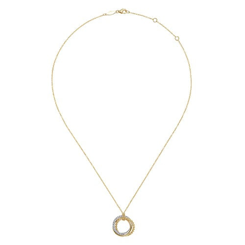 DIAMOND INTERLOCKING CIRCLE PENDANT