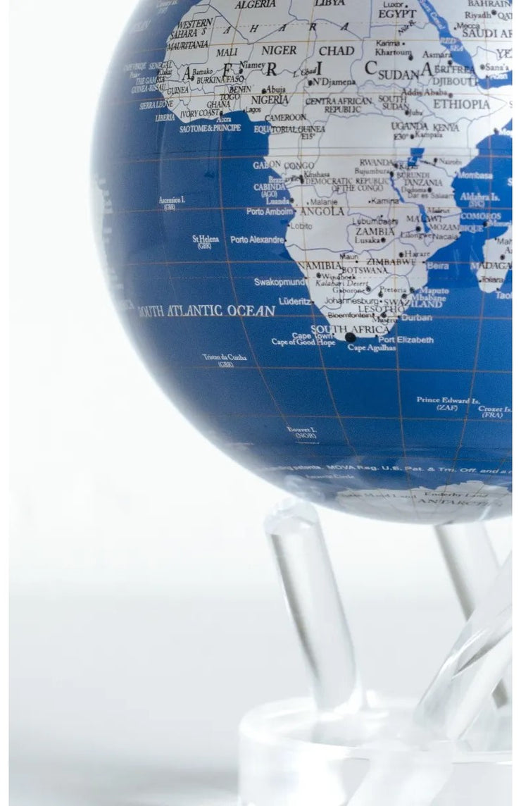 MOVA - Blue & Silver Globe - 4.5"