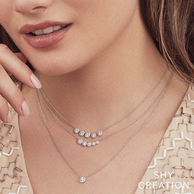 Shy Creation - Diamond Cluster Necklace
