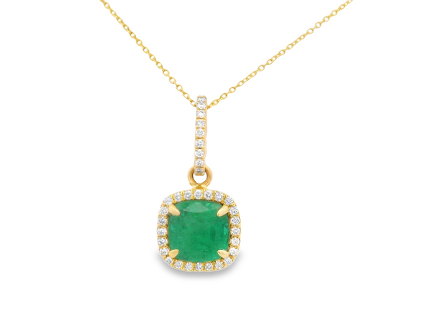 Emerald & Diamond Necklace
