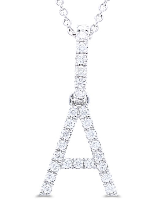 Diamond "A" Initial Pendant