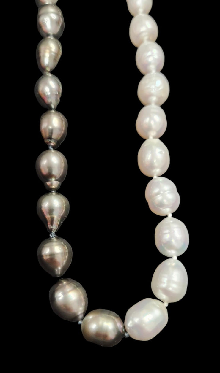 SOUTH SEA & TAHITIAN BAROQUE PEARL NECKLACE