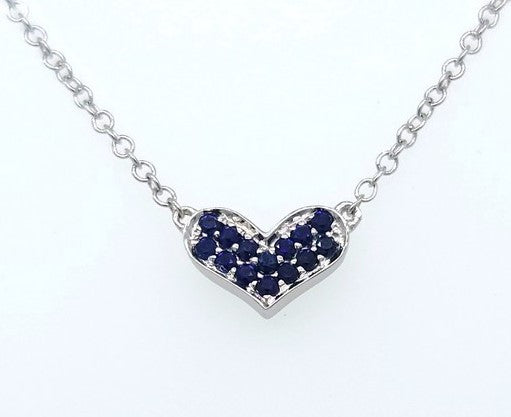 Sapphire Heart Pendant