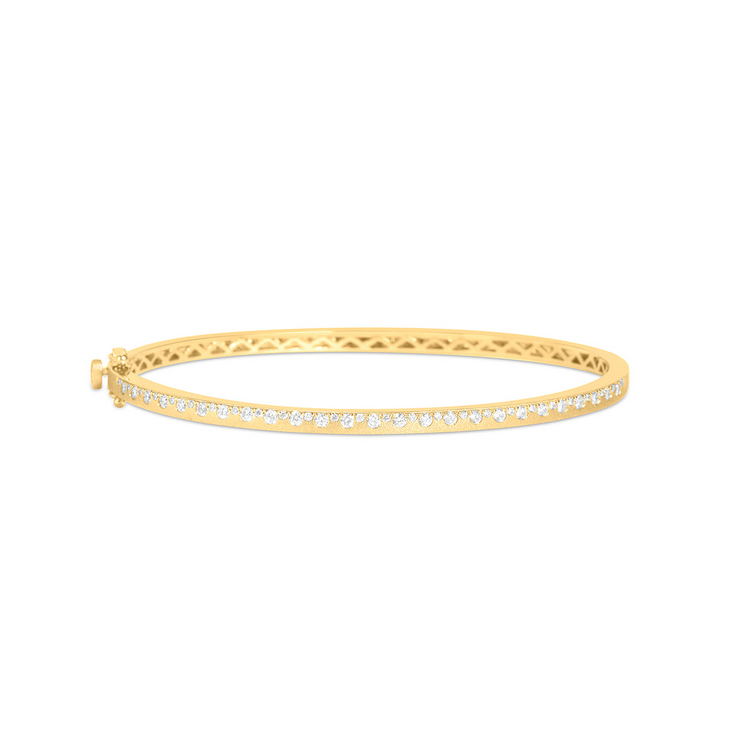 Diamond Alternating Flush Bangle