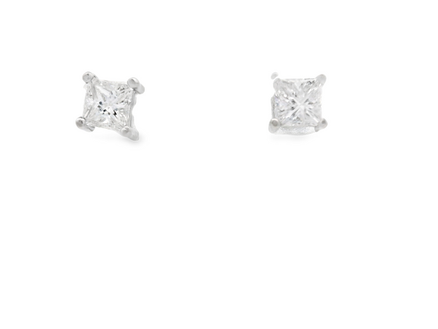 Princess Cut Diamond Stud Earrings
