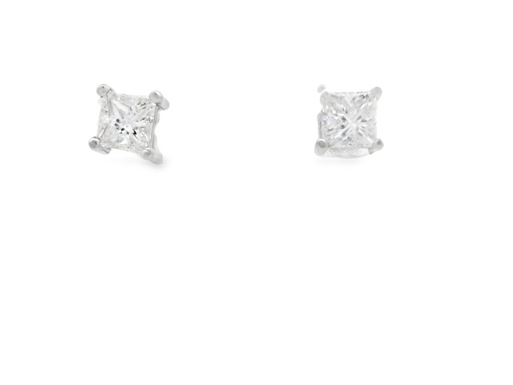 Princess Cut Diamond Stud Earrings