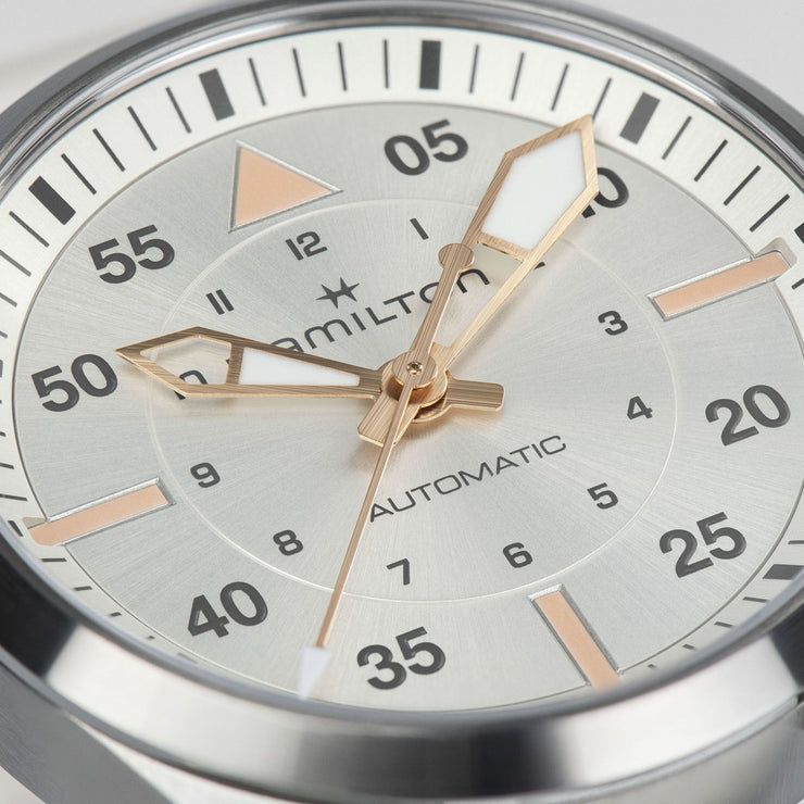 Hamilton - Khaki Aviation Pilot Auto - White