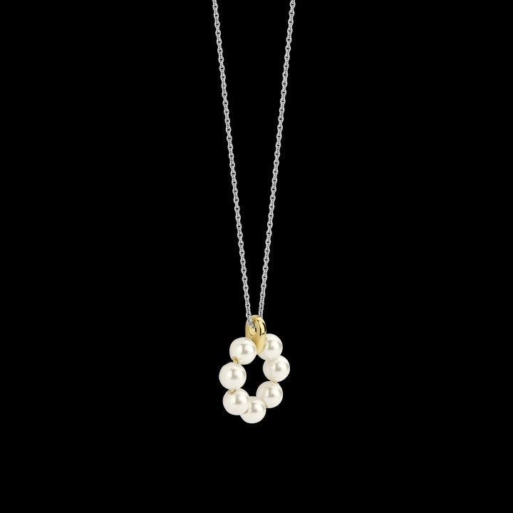 TI SENTO - PEARL CIRCLE NECKLACE