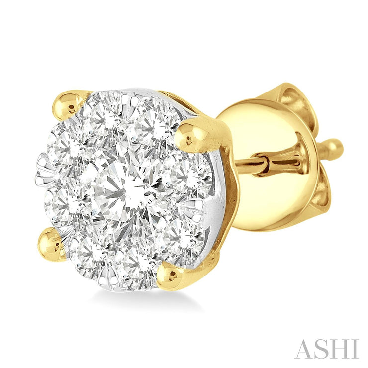 ASHI - 1 CARAT LOVEBRIGHT ESSENTIAL DIAMOND STUD EARRINGS