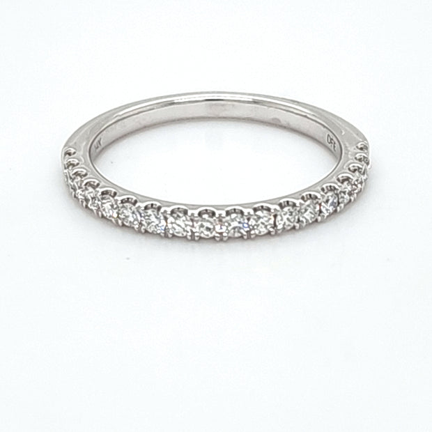 White Gold Prong Set Wedding Band (.35Cttw)
