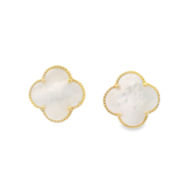Mother of Pearl Clover Earrings