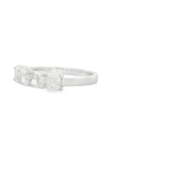 Cushion Cut 5 Stone Diamond Ring - 2 Ct