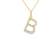 DIAMOND INITIAL "B" PENDANT
